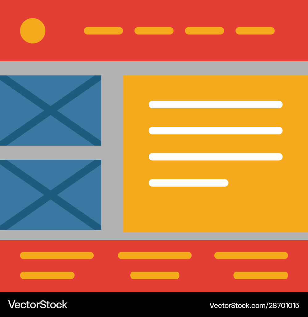 Wireframe icon simple element from web Wireframe icon simple element from web vector image