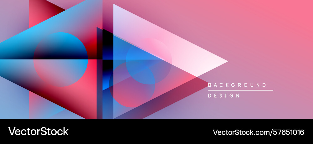 Abstract geometric shapes overlap creating vector image