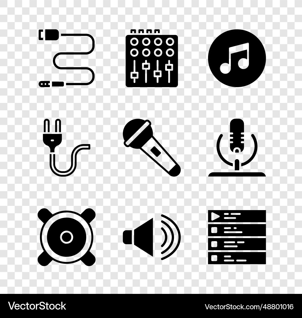 Audio-Jack-Tonmischer Controller Musiknotiz Audio-Jack-Tonmischer Controller Musiknotiz vektorbild
