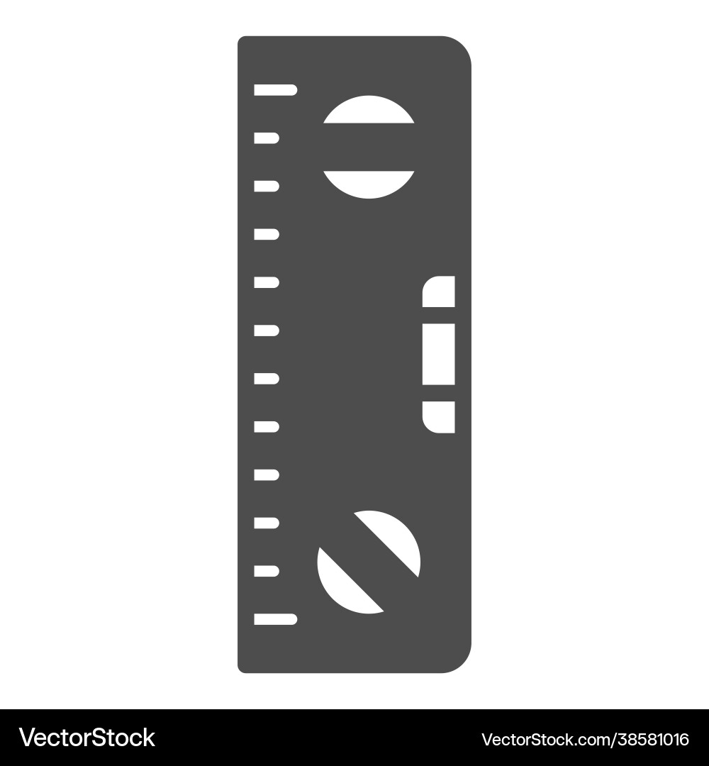 Building meter tool solid icon construction tools Vector Image