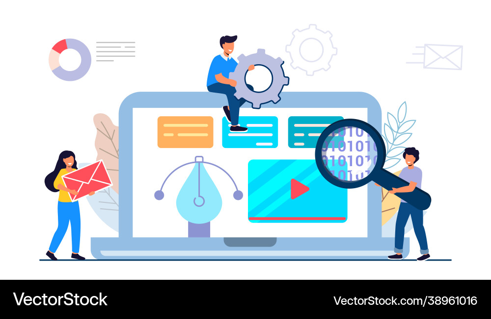 Building website project as programming homepage Vector Image