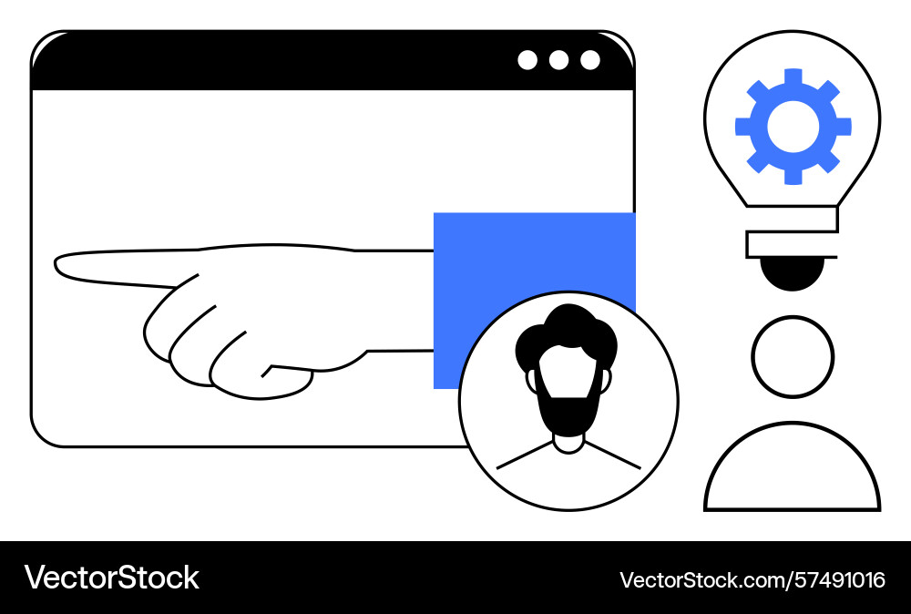 Collaborative problem solving with technology Collaborative problem solving with technology Vector Image