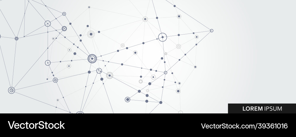 Connect lines and dots banner template Connect lines and dots banner template vector image