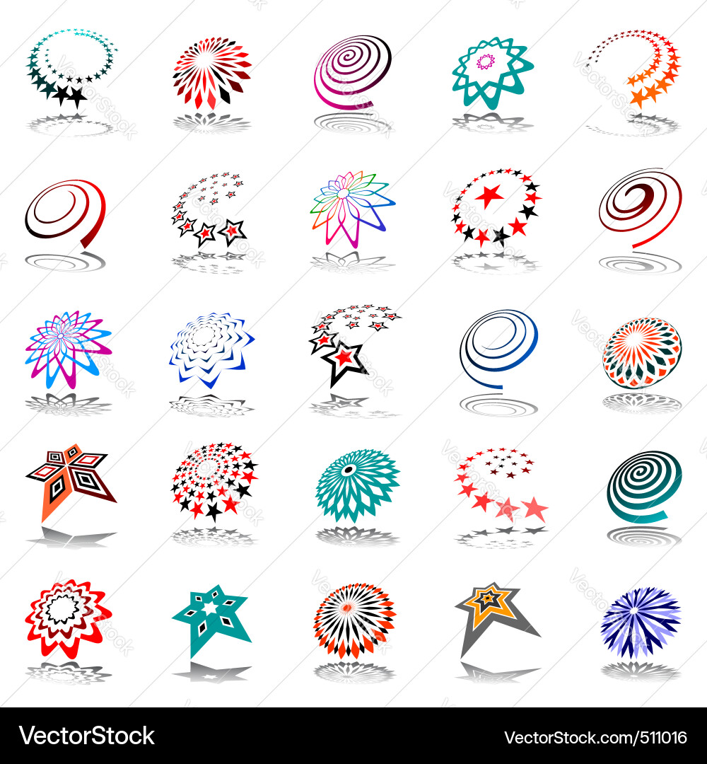 Dynamic Motion Elements vector image