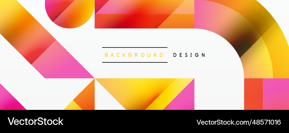 Glossy circle square triangle shapes minimalist Vector Image