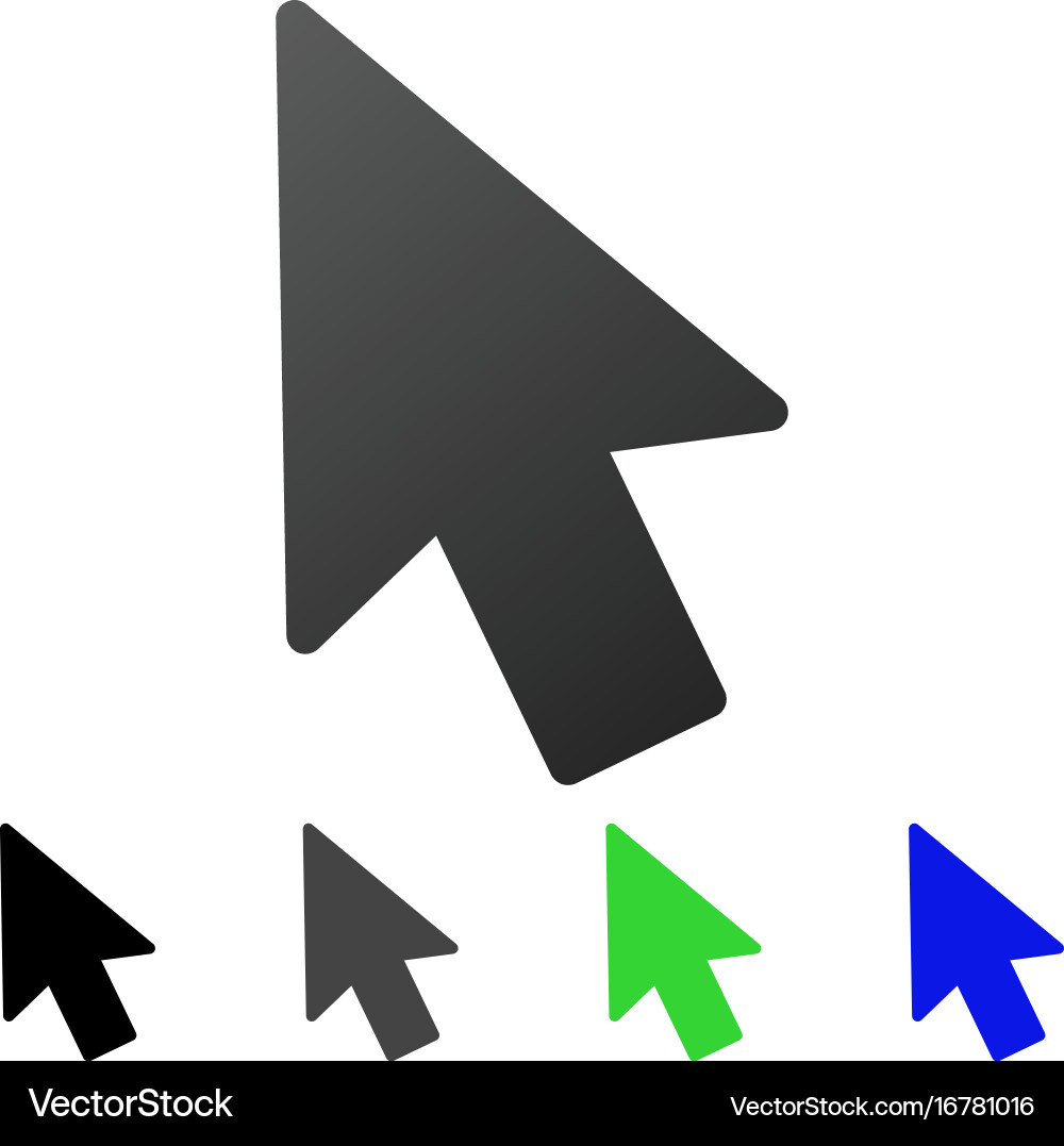 Mouse pointer flat gradient icon vector image