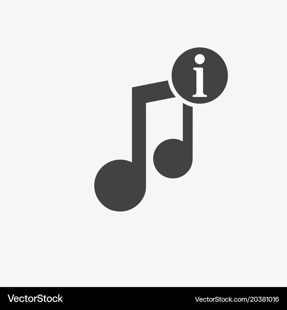 Music icon with information sign Vector Image