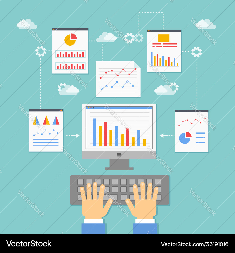 Optimierung der Programmierung und Analyse Optimierung der Programmierung und Analyse vektorbild