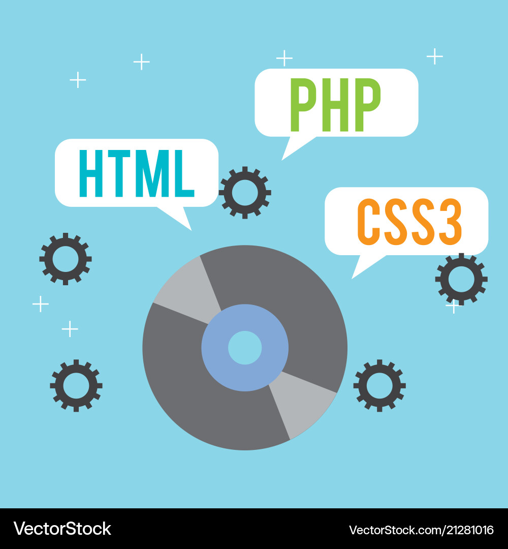 Program coding website Program coding website vector image