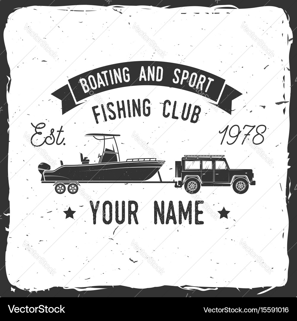 Sport Fishing Club Emblem vector image