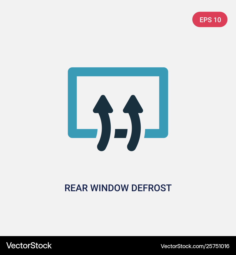 Two color rear window defrost icon from user Two color rear window defrost icon from user vector image