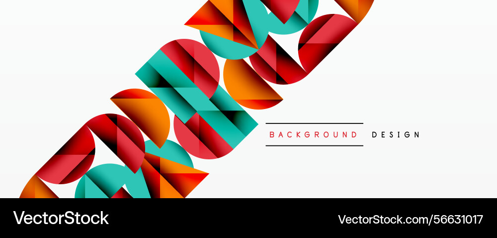 Abstract geometric shapes overlap creating vector image