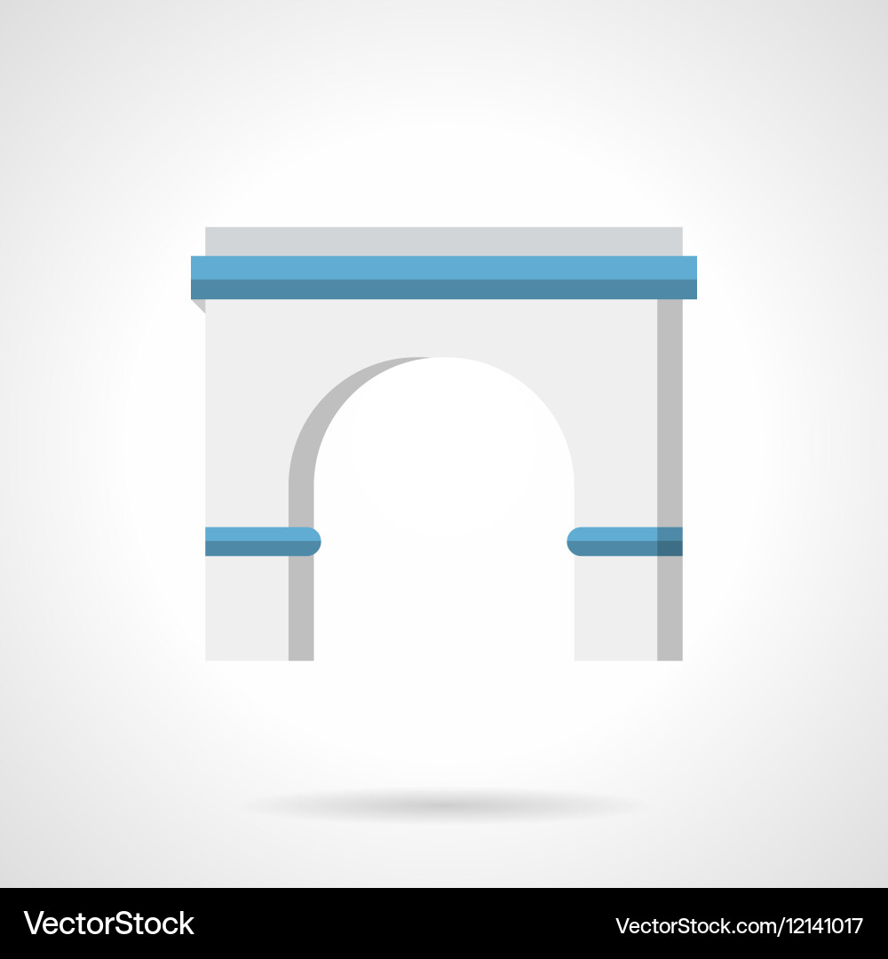 Architecture arch flat color icon Vector Image