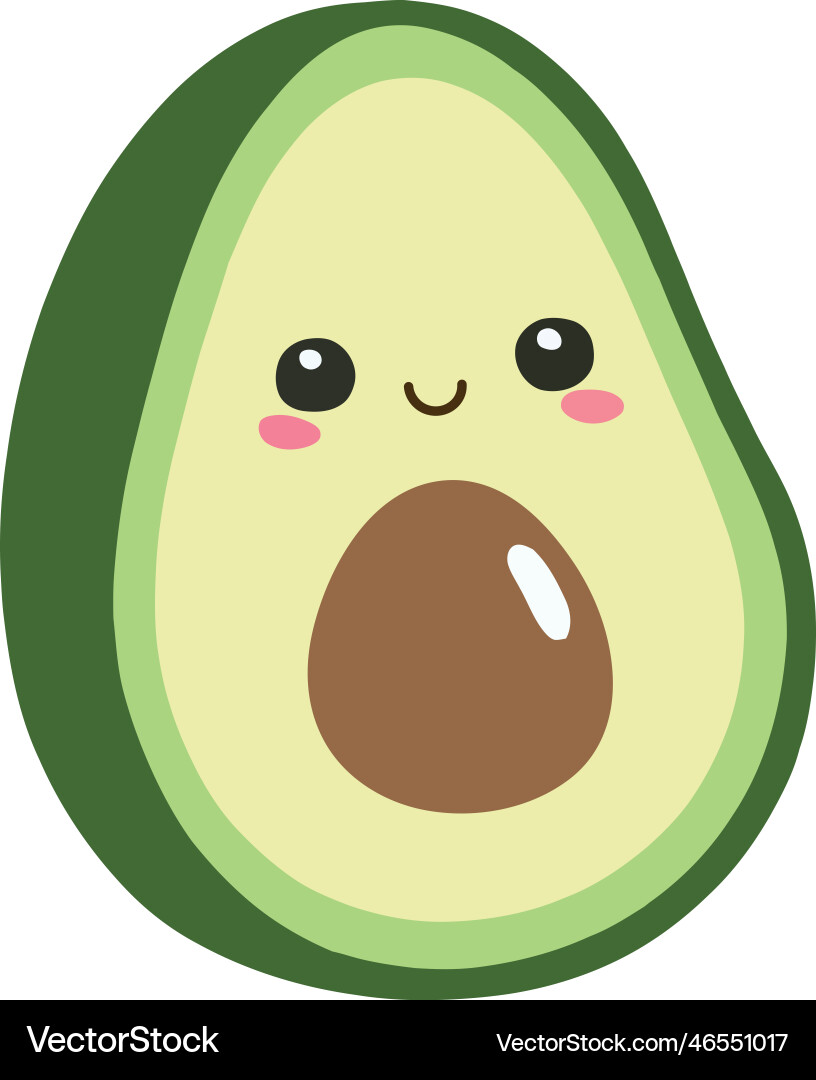 Avocado Cartoon Bio-Lebensmittel Avocado Cartoon Bio-Lebensmittel vektorbild