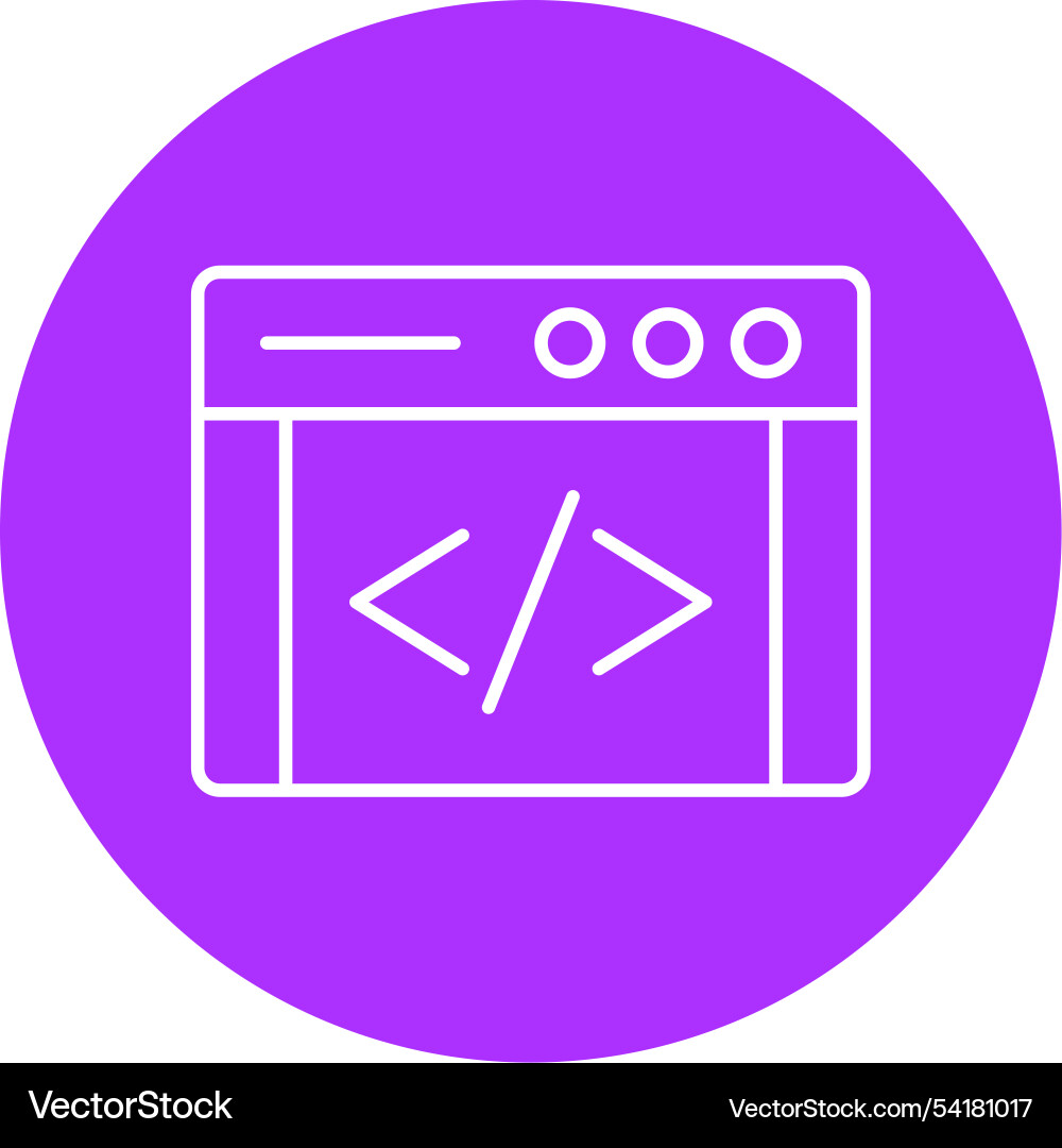 Coding line circle icon Vector Image