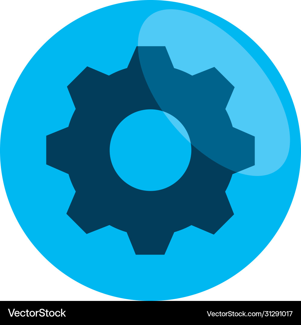 Configuration symbol icon in frame circular vector image