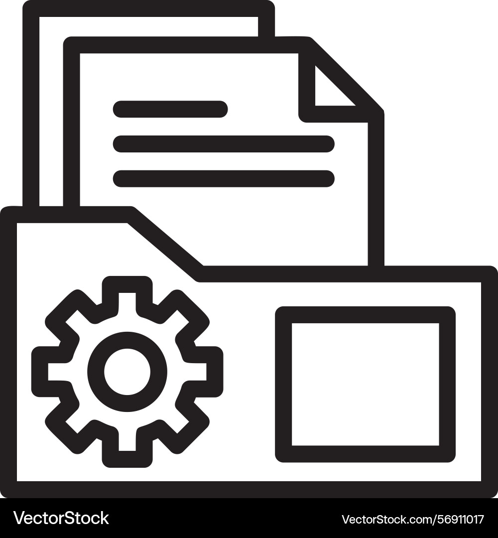 Data management linear style icon design Vector Image