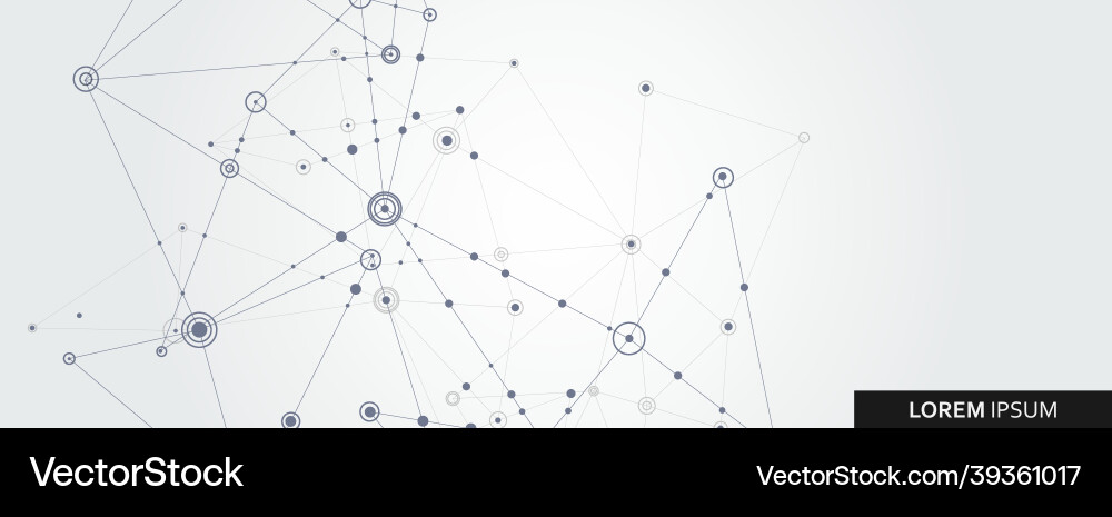 Geometric connected line and dots simple Vector Image