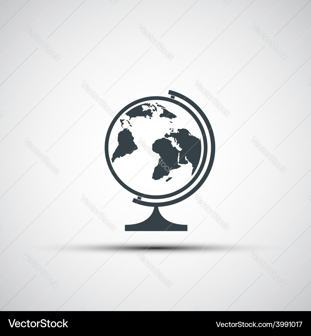 Icons of school globe Royalty Free Vector Image
