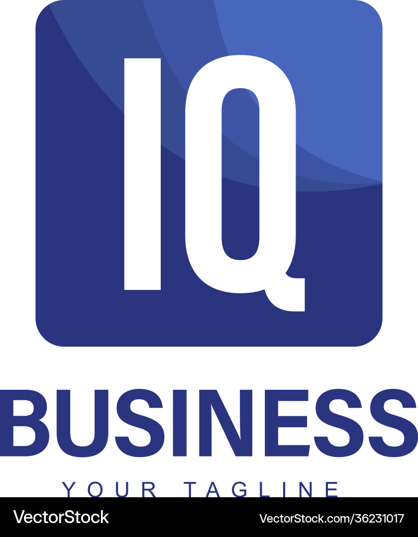 Iq initial a logo design with abstract style Iq initial a logo design with abstract style Vector Image