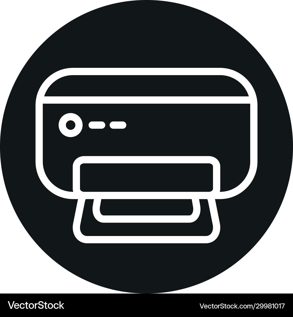 Isolated printer line block style icon vector image