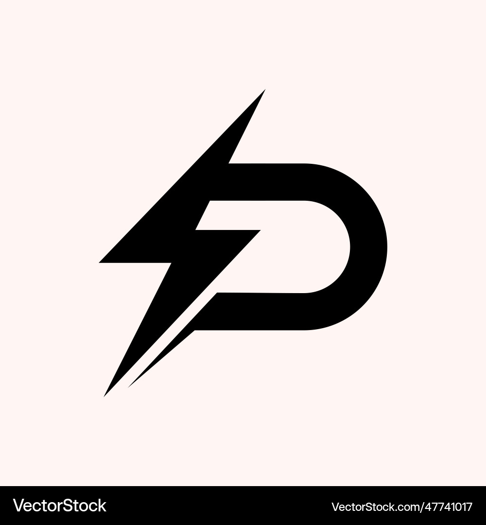 Letter d and lightning logo design inspiration Letter d and lightning logo design inspiration vector image