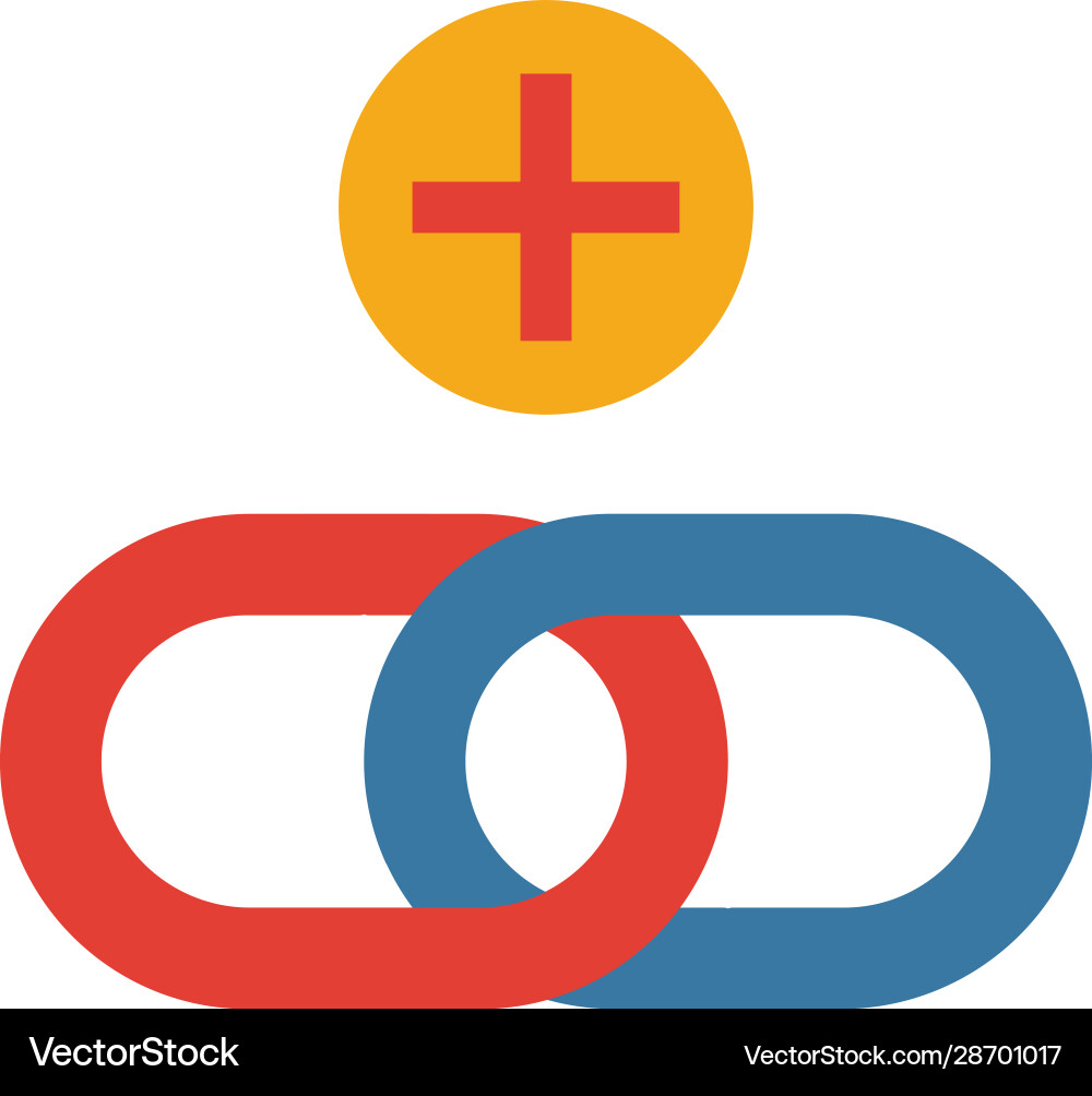 Link building icon simple element from web Link building icon simple element from web vector image