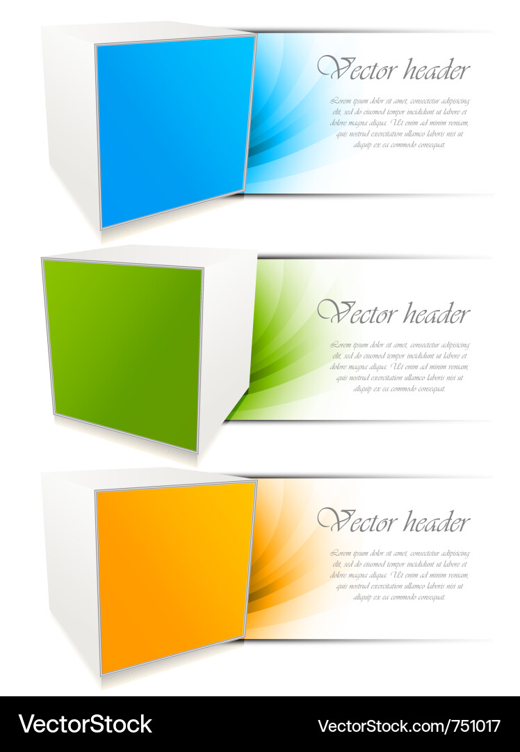 Modern Cube Banners Vector Image