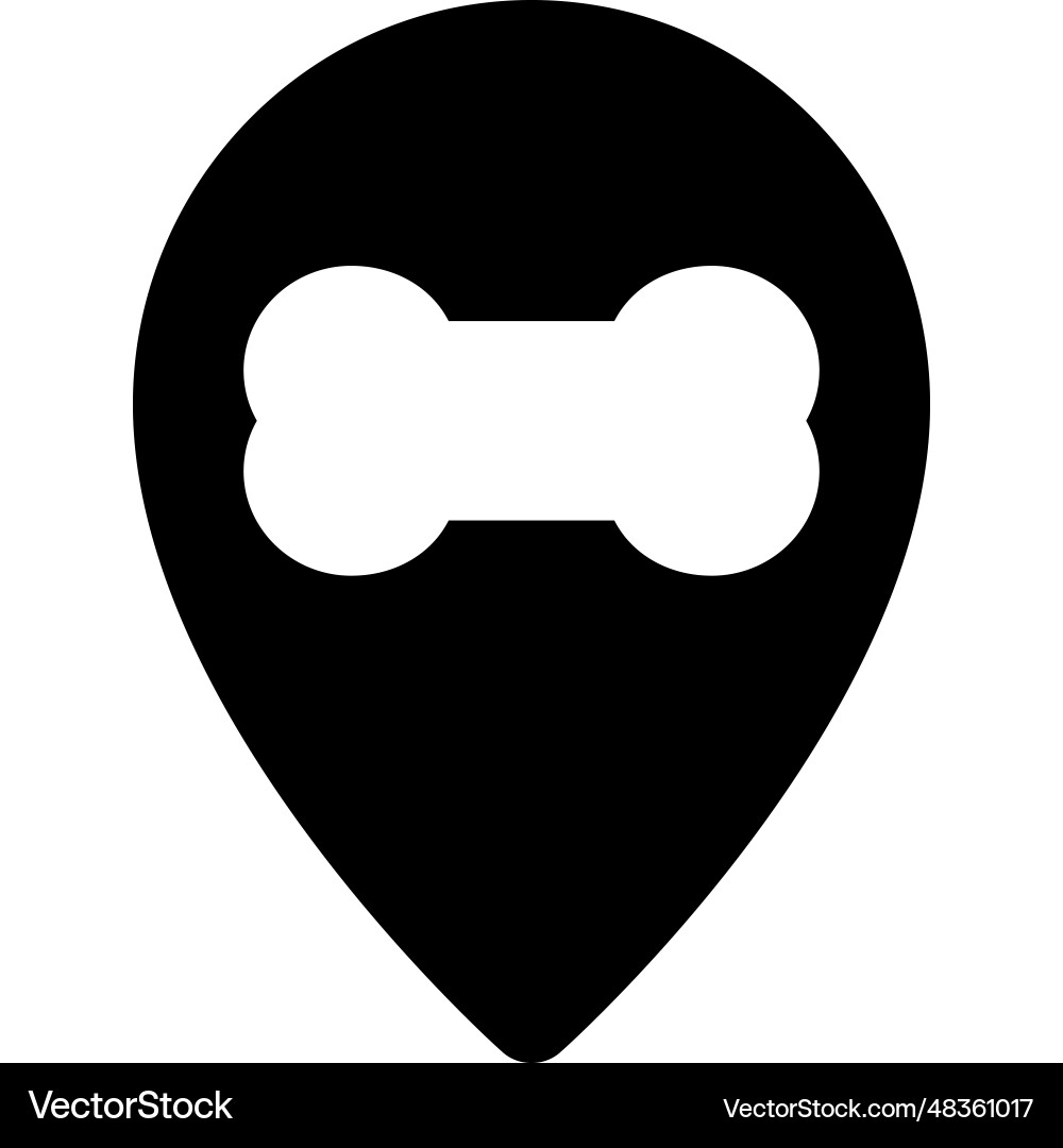 Pet shop location searching through a map vector image