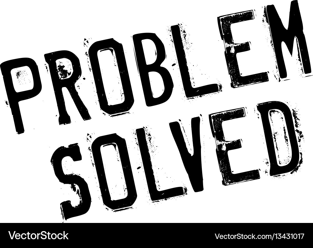 Problem solved rubber stamp Problem solved rubber stamp vector image