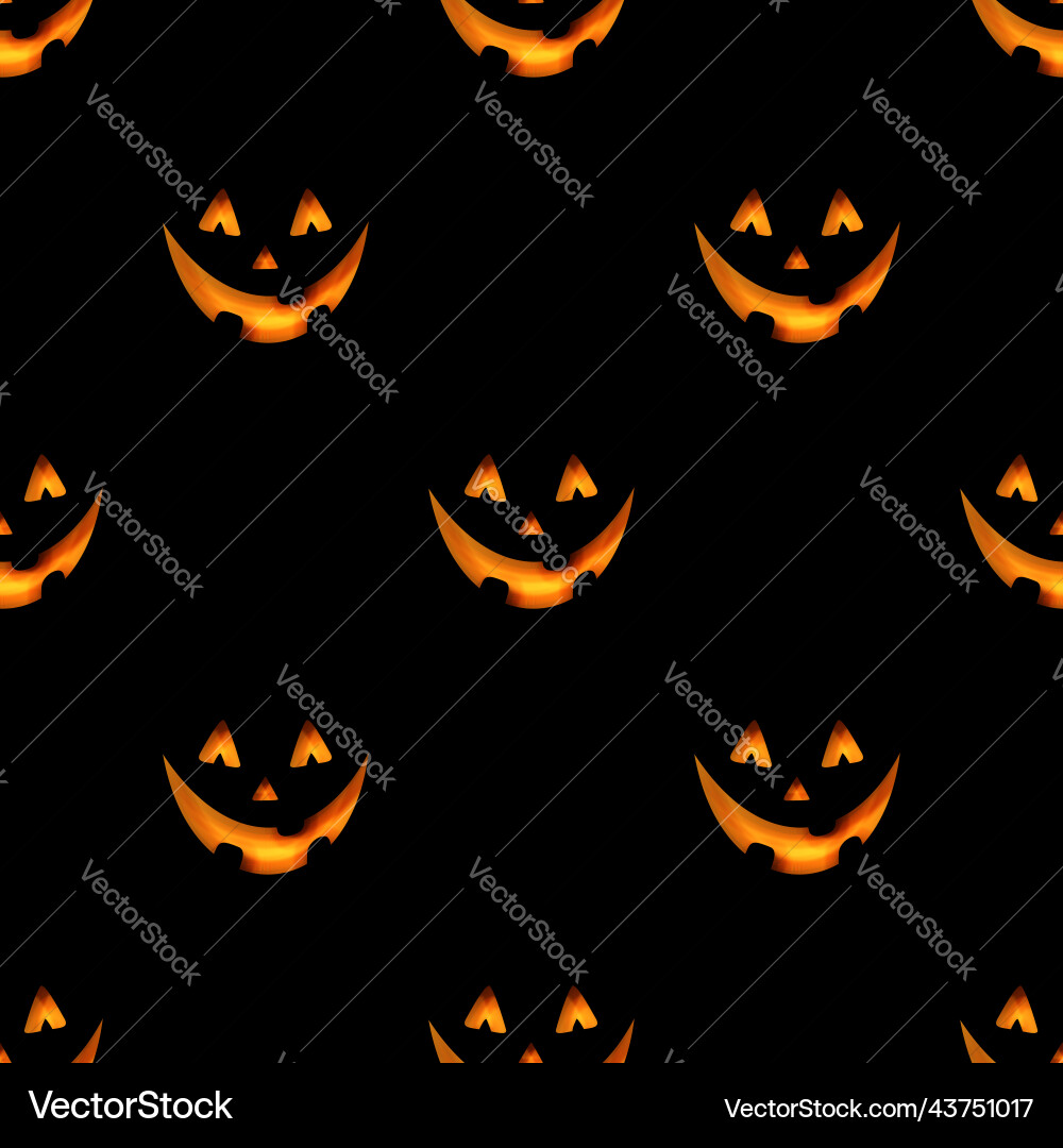 Seamless pattern with spooky smile Vector Image
