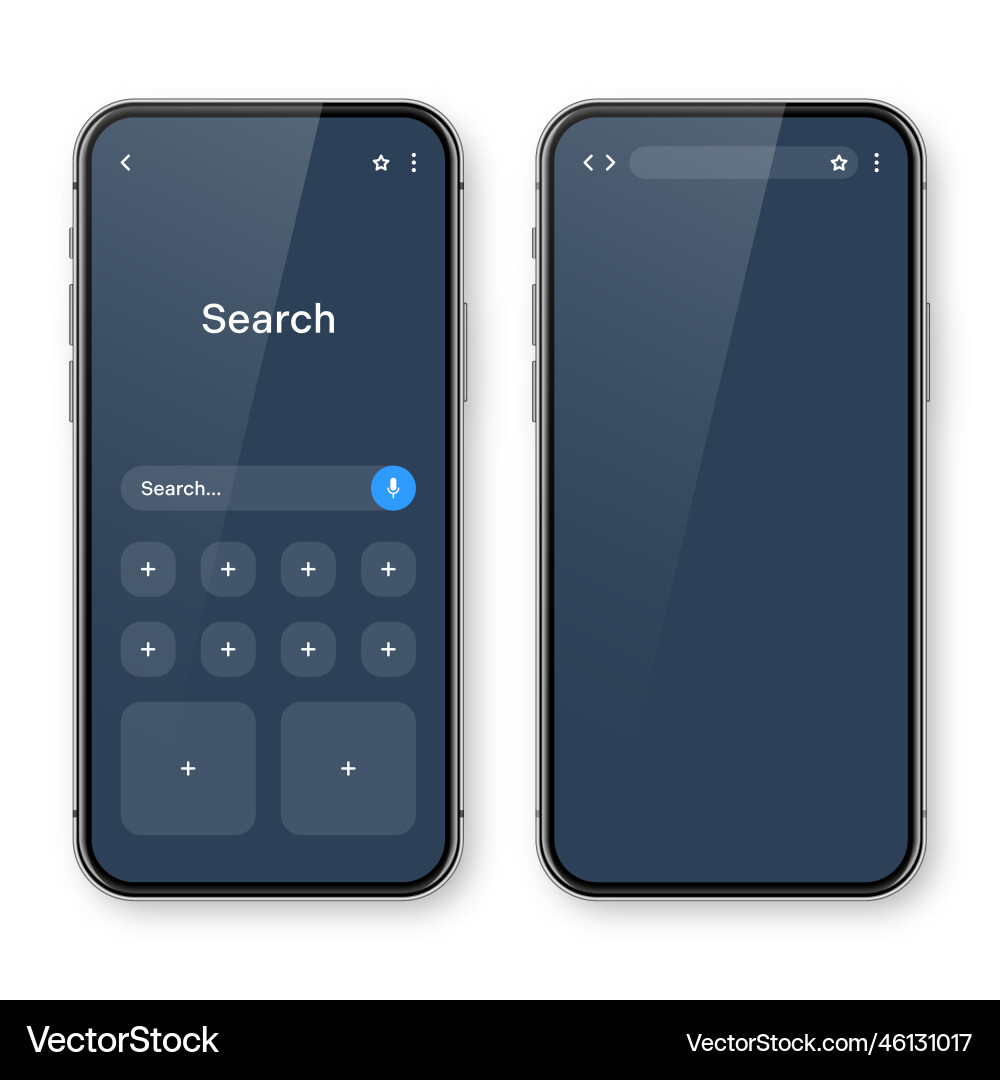 Smartphone with blank internet browser window Smartphone with blank internet browser window vector image