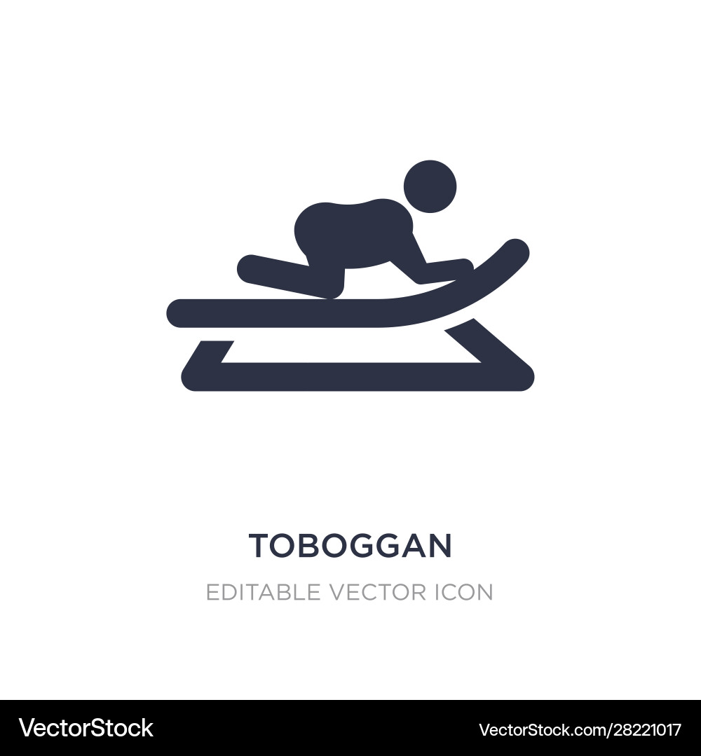 Toboggan icon on white background simple element Toboggan icon on white background simple element vector image