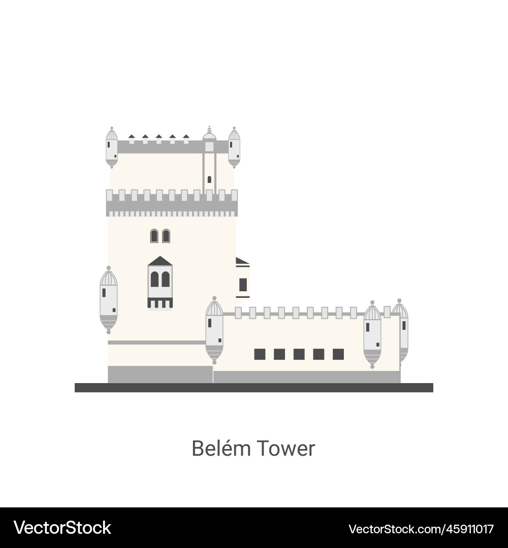 Tower of belem in lisbon potugal the other name Tower of belem in lisbon potugal the other name vector image