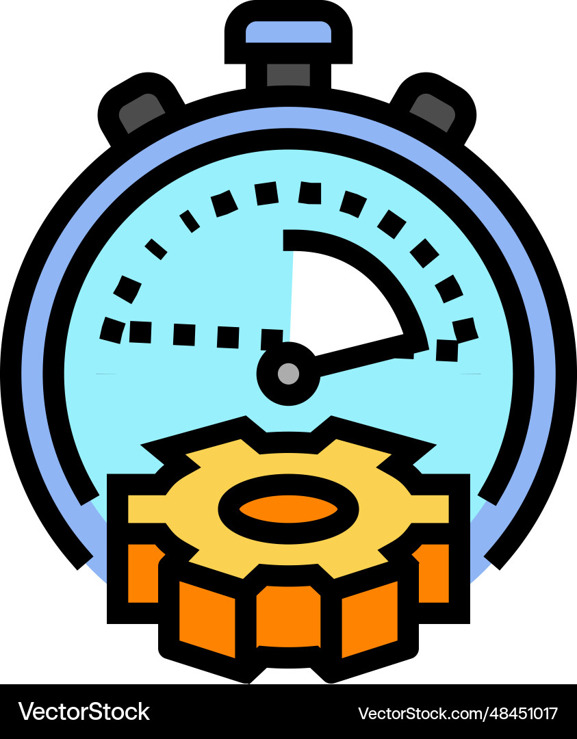 Workflow optimization manufacturing engineer color Workflow optimization manufacturing engineer color vector image
