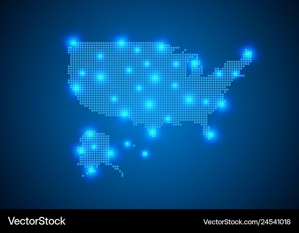 Abstract blue background with map internet line Abstract blue background with map internet line vector image