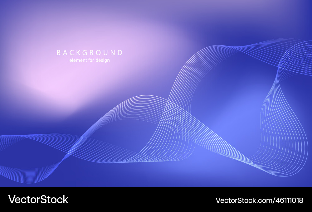 Abstract gradient background wave element Abstract gradient background wave element vector image