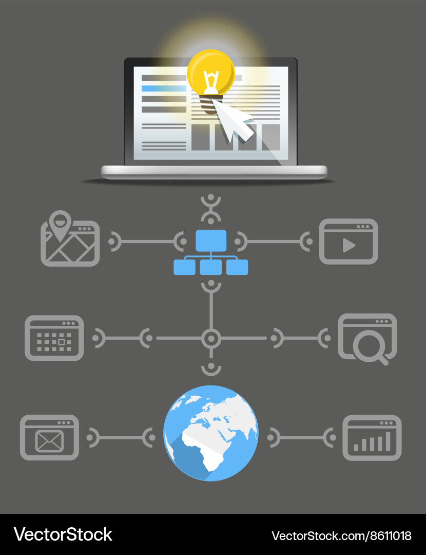 Abstract modern network scheme vector image