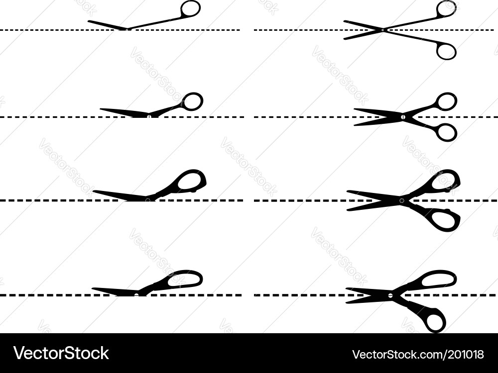 Cutting Scissors Set vector image