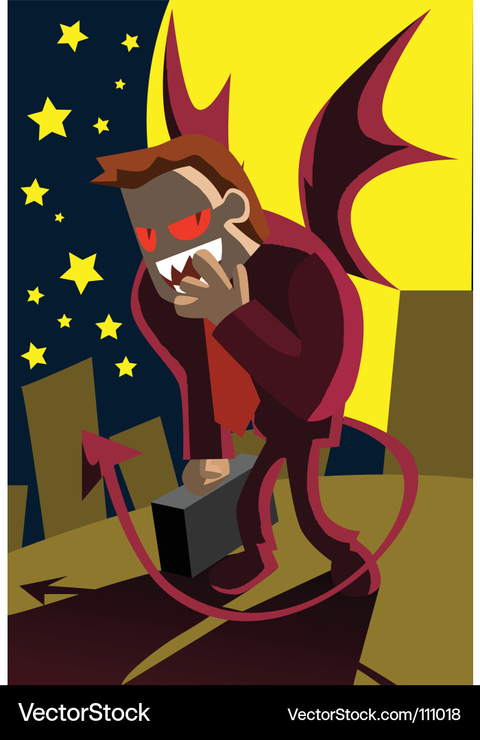 Demon-businessman Vector Image