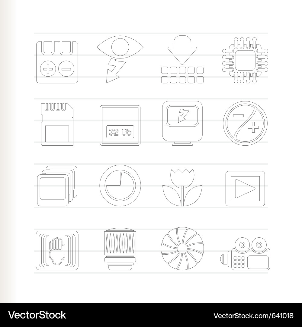 Digital camera performance vector image