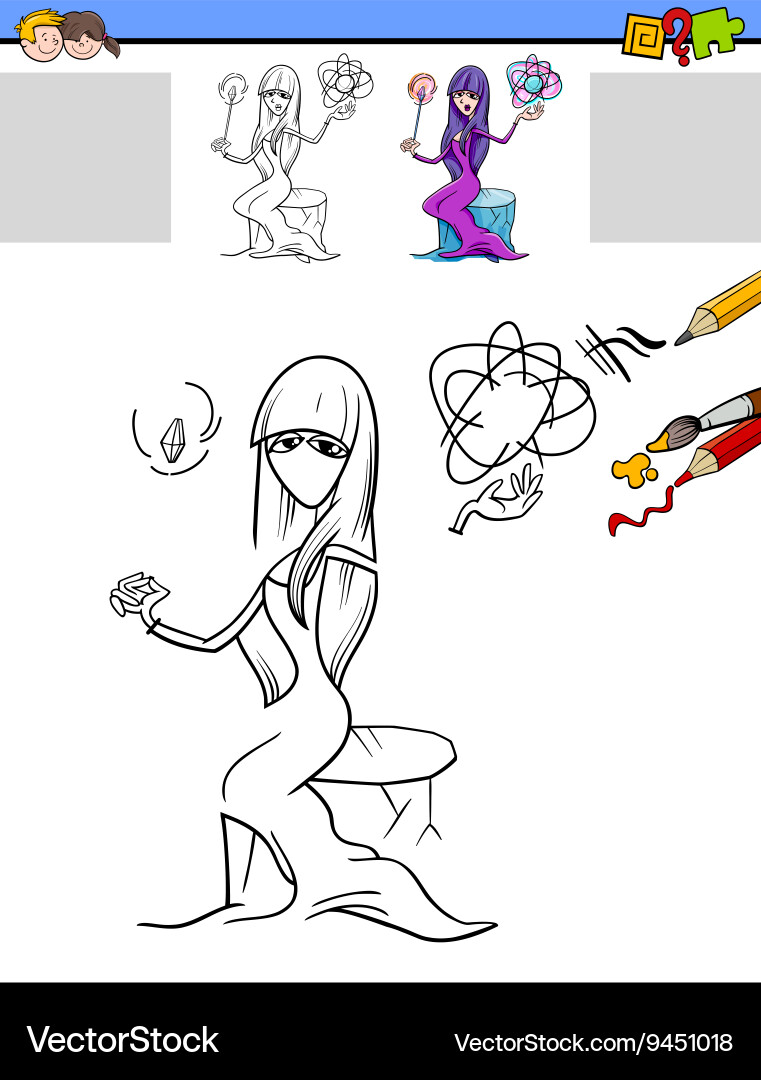 Draw and color activity Vector Image