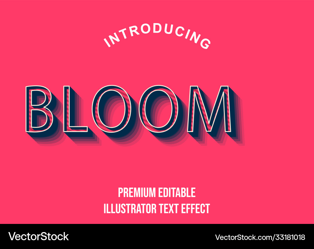 Editable text style effect typography template Editable text style effect typography template Vector Image