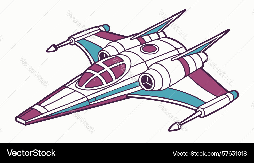 Futuristic spaceship design generative ai Vector Image