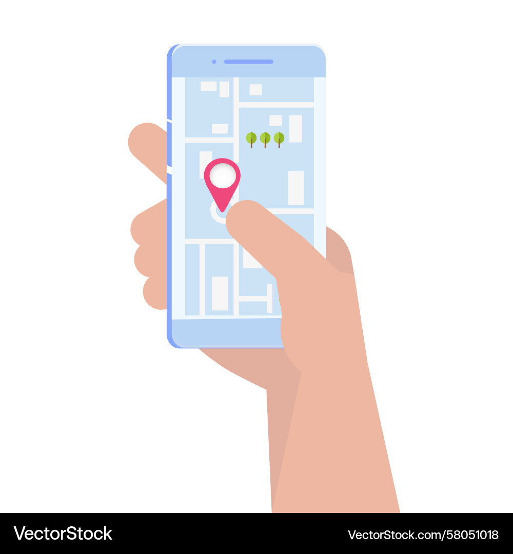 GPS Navigation Map Search Vector Image