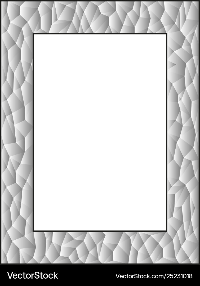 Gradient polygon frame Vector Image