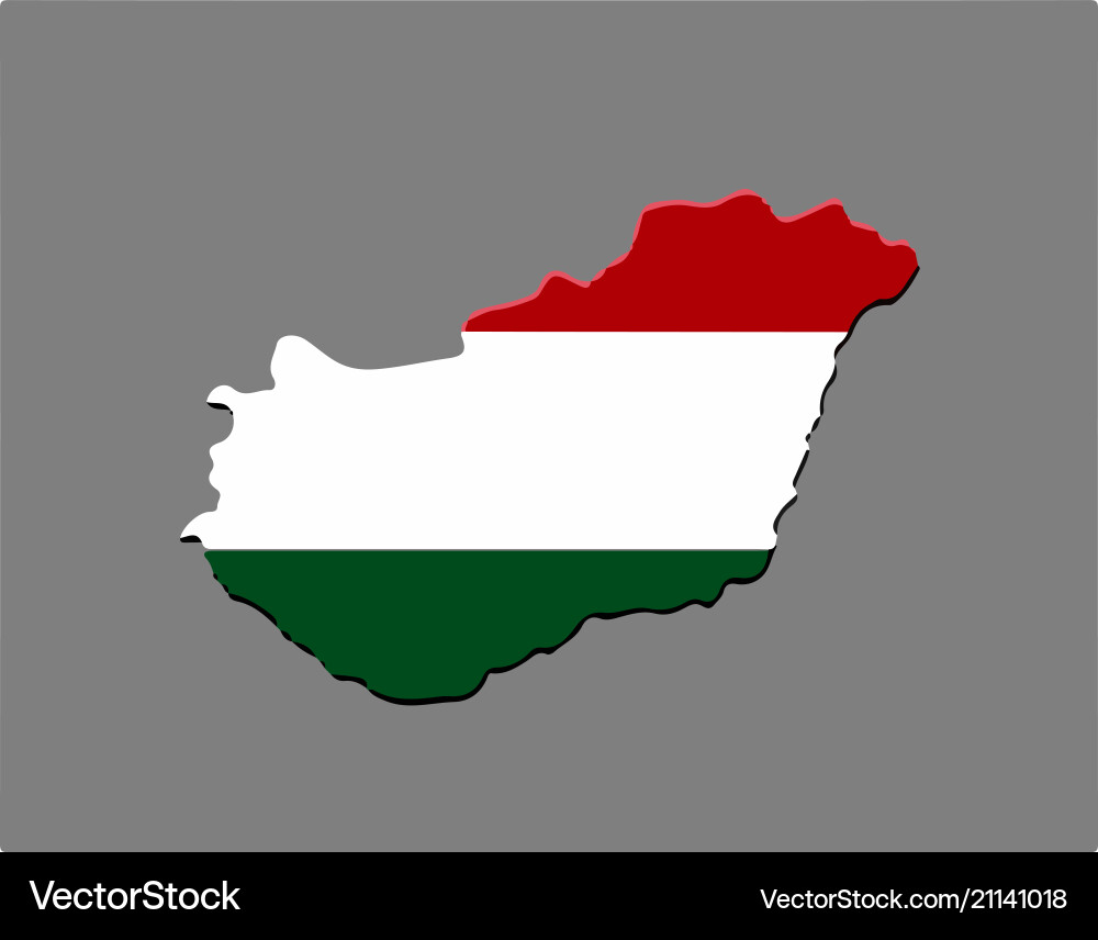 Hungary country with the hungarian flag Vector Image