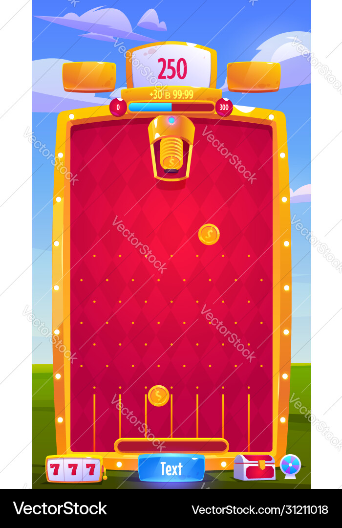 Mobile Arcade Game UI vector image