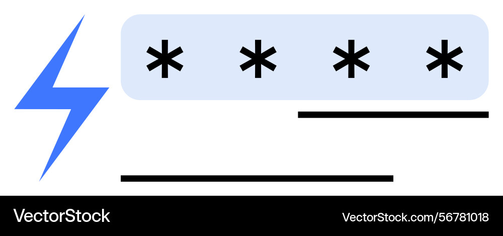 Password input field with security emphasis Password input field with security emphasis vector image
