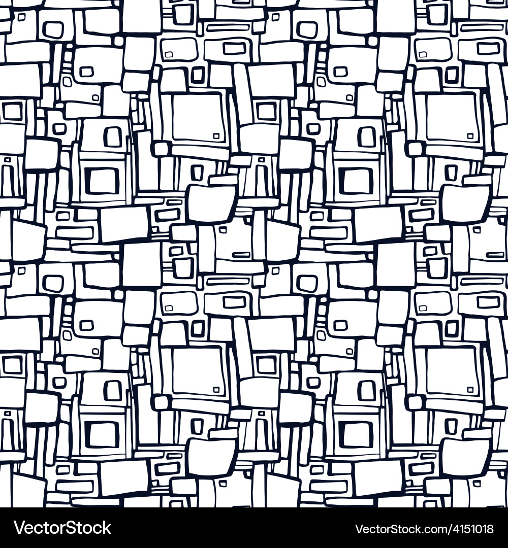 Seamless pattern with abstract geometric texture vector image